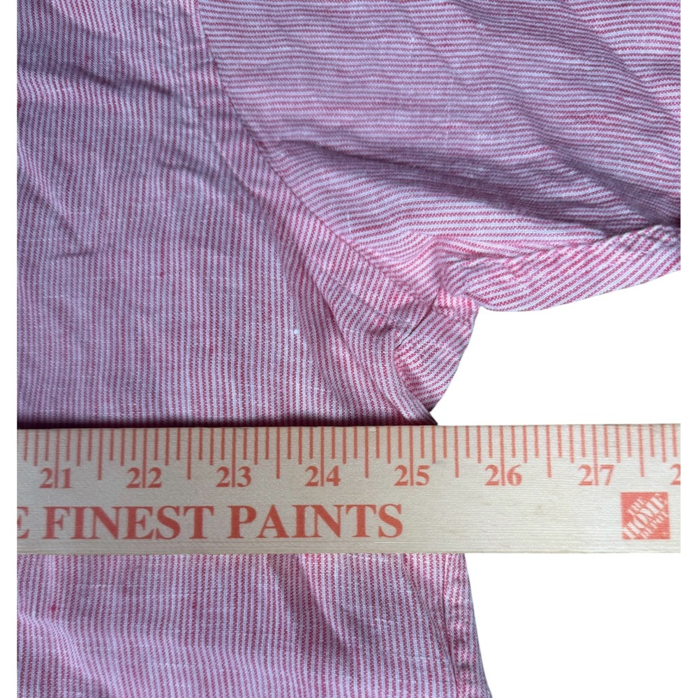 Brooks Brothers 346 The Original Polo Shirt XL Pink Linen Short Sleeve - Picture 6 of 6